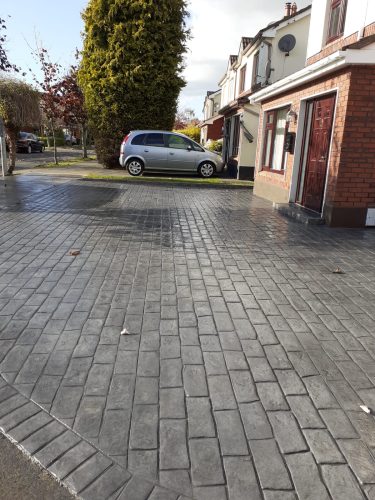 Imprinted concrete driveway in monaghan
